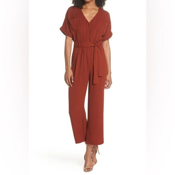New CAARA V-Neck Jumpsuit - Picture 1 of 7